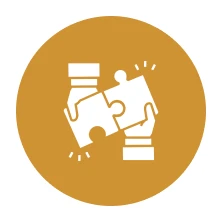 Collaborative teamwork symbol